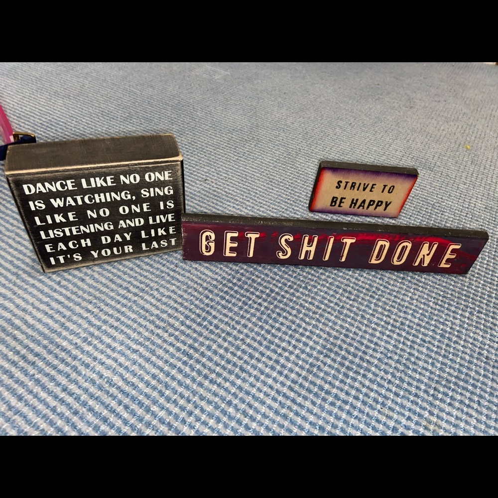 Inspirational Quote Wood Blocks